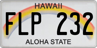 HI license plate FLP232