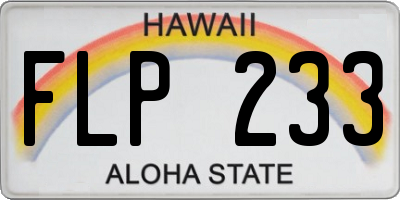 HI license plate FLP233