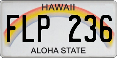 HI license plate FLP236