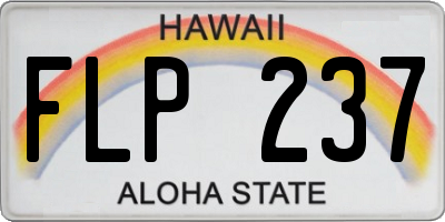 HI license plate FLP237