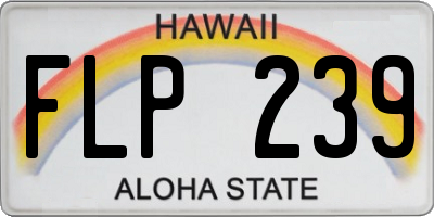 HI license plate FLP239