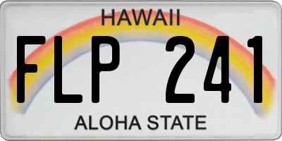 HI license plate FLP241