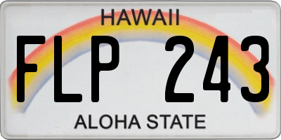 HI license plate FLP243