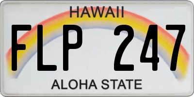 HI license plate FLP247