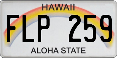 HI license plate FLP259