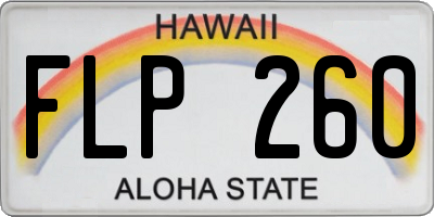 HI license plate FLP260