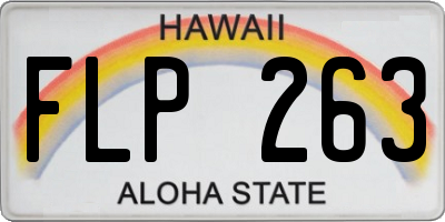HI license plate FLP263