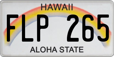 HI license plate FLP265