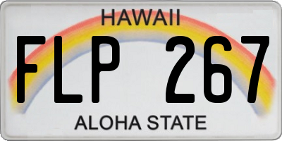 HI license plate FLP267