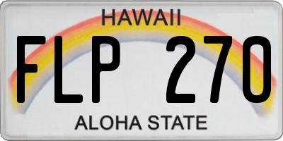 HI license plate FLP270