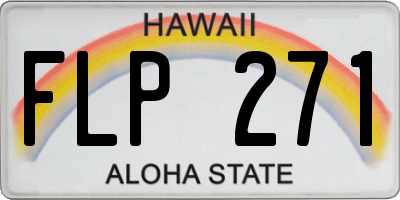 HI license plate FLP271