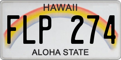 HI license plate FLP274