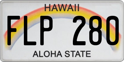 HI license plate FLP280
