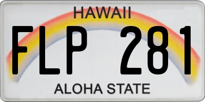 HI license plate FLP281