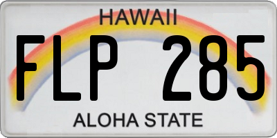 HI license plate FLP285