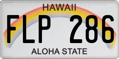 HI license plate FLP286