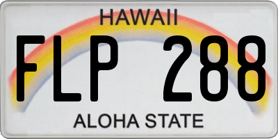 HI license plate FLP288