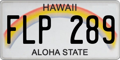 HI license plate FLP289