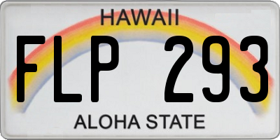 HI license plate FLP293
