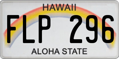 HI license plate FLP296