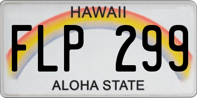 HI license plate FLP299
