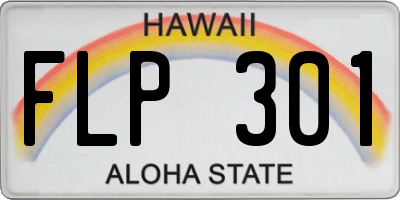 HI license plate FLP301