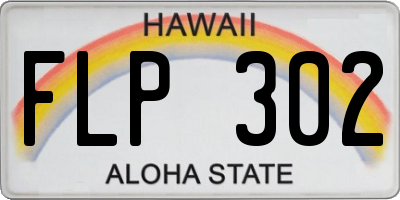 HI license plate FLP302