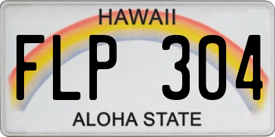 HI license plate FLP304