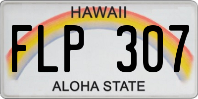 HI license plate FLP307