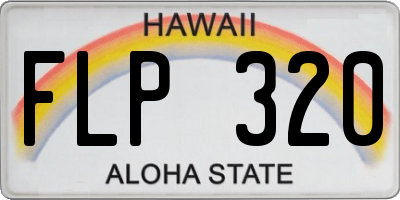 HI license plate FLP320