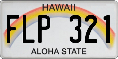 HI license plate FLP321
