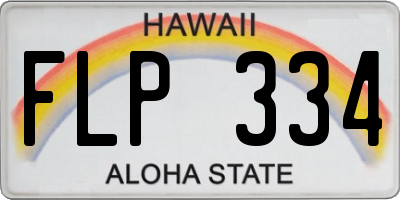 HI license plate FLP334