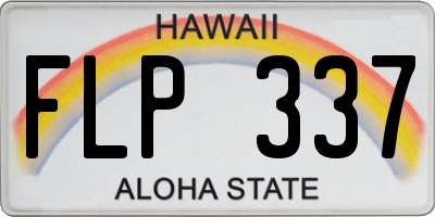 HI license plate FLP337