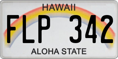 HI license plate FLP342