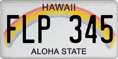 HI license plate FLP345