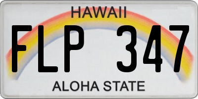 HI license plate FLP347