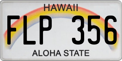 HI license plate FLP356