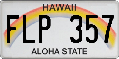 HI license plate FLP357