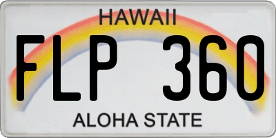 HI license plate FLP360