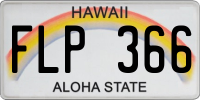 HI license plate FLP366