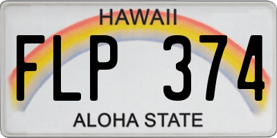 HI license plate FLP374