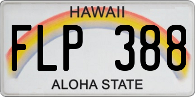 HI license plate FLP388
