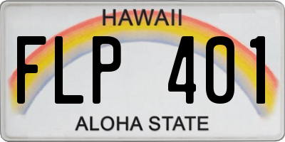 HI license plate FLP401
