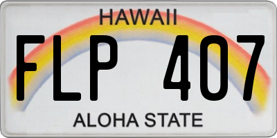HI license plate FLP407