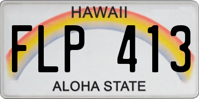 HI license plate FLP413