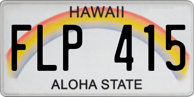 HI license plate FLP415