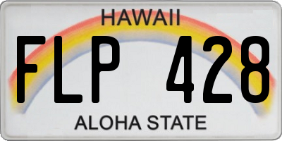 HI license plate FLP428