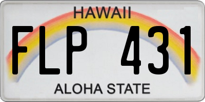 HI license plate FLP431