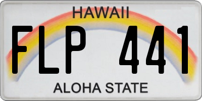 HI license plate FLP441