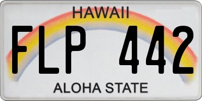 HI license plate FLP442